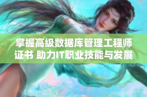 掌握高级数据库管理工程师证书 助力IT职业技能与发展