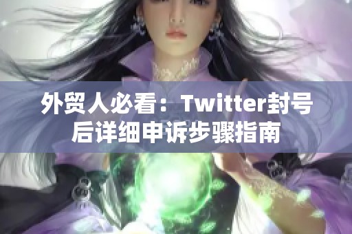 外贸人必看：Twitter封号后详细申诉步骤指南