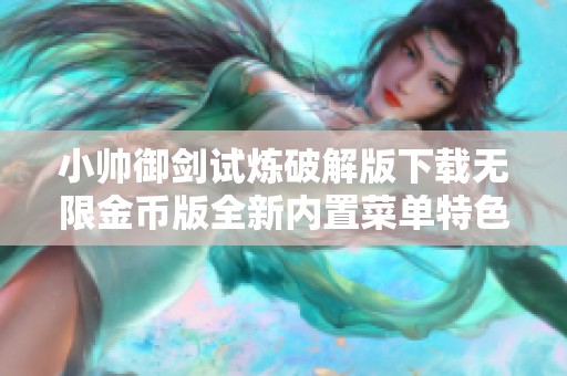 小帅御剑试炼破解版下载无限金币版全新内置菜单特色体验