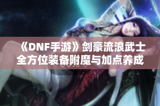 《DNF手游》剑豪流浪武士全方位装备附魔与加点养成指南