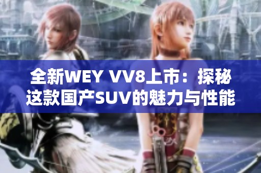 全新WEY VV8上市：探秘这款国产SUV的魅力与性能